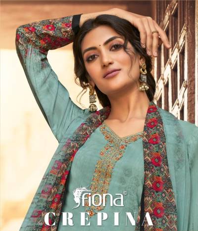 Crepina By Fiona Digital Printed Attractive Salwar Kameez Collection
